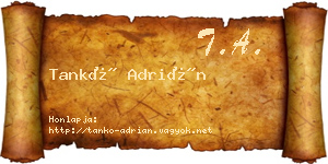 Tankó Adrián névjegykártya